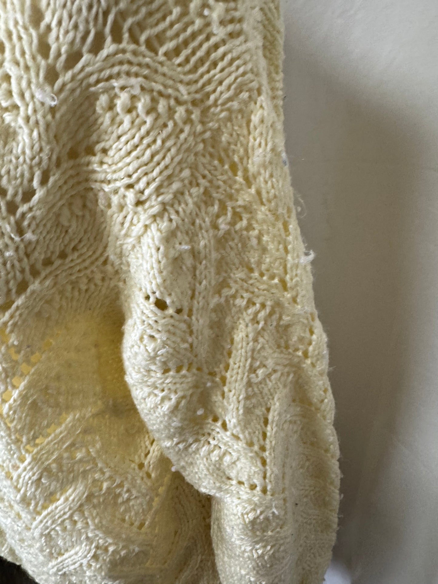 Pull ajourée beige