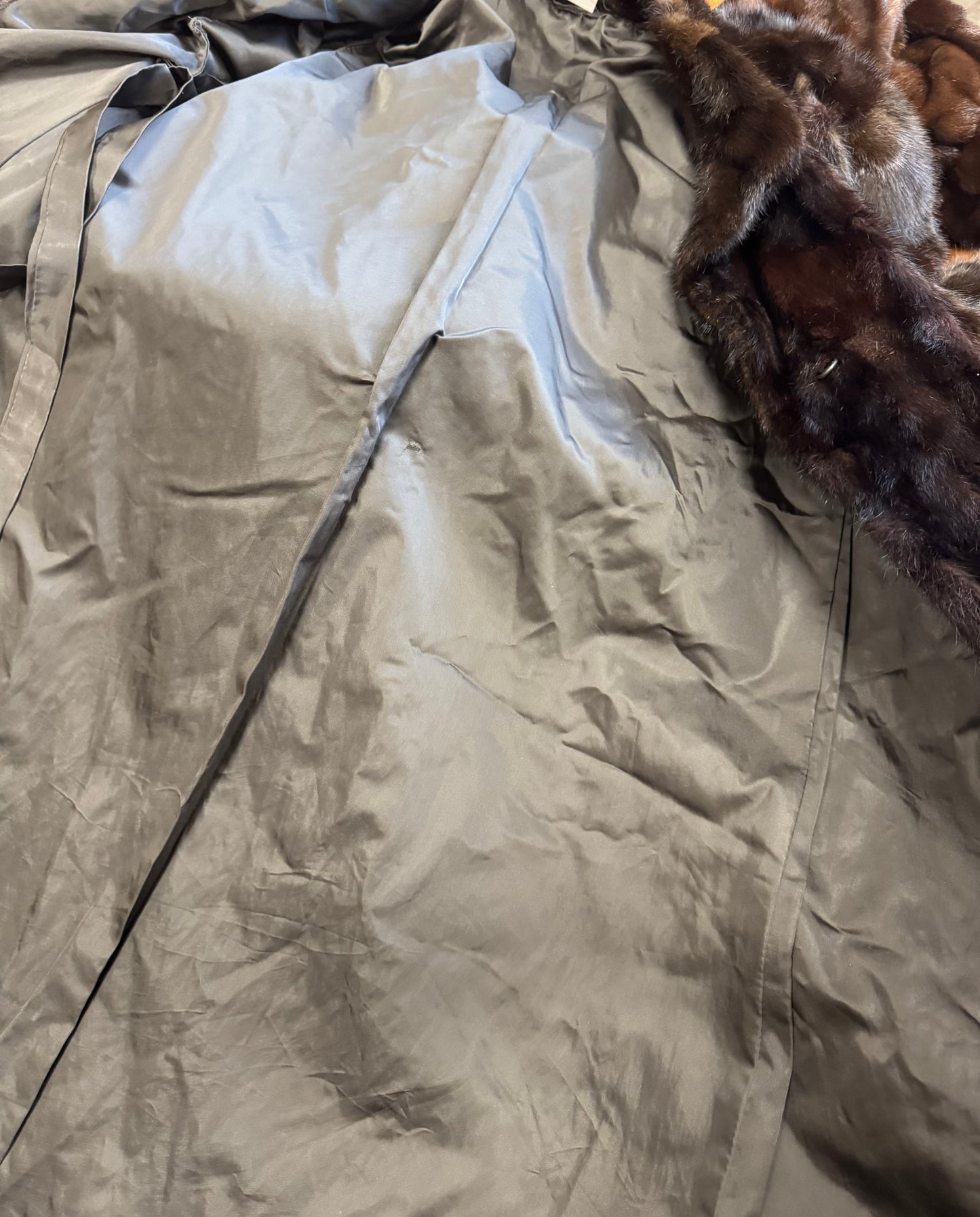 Manteau long en fourrure de vison