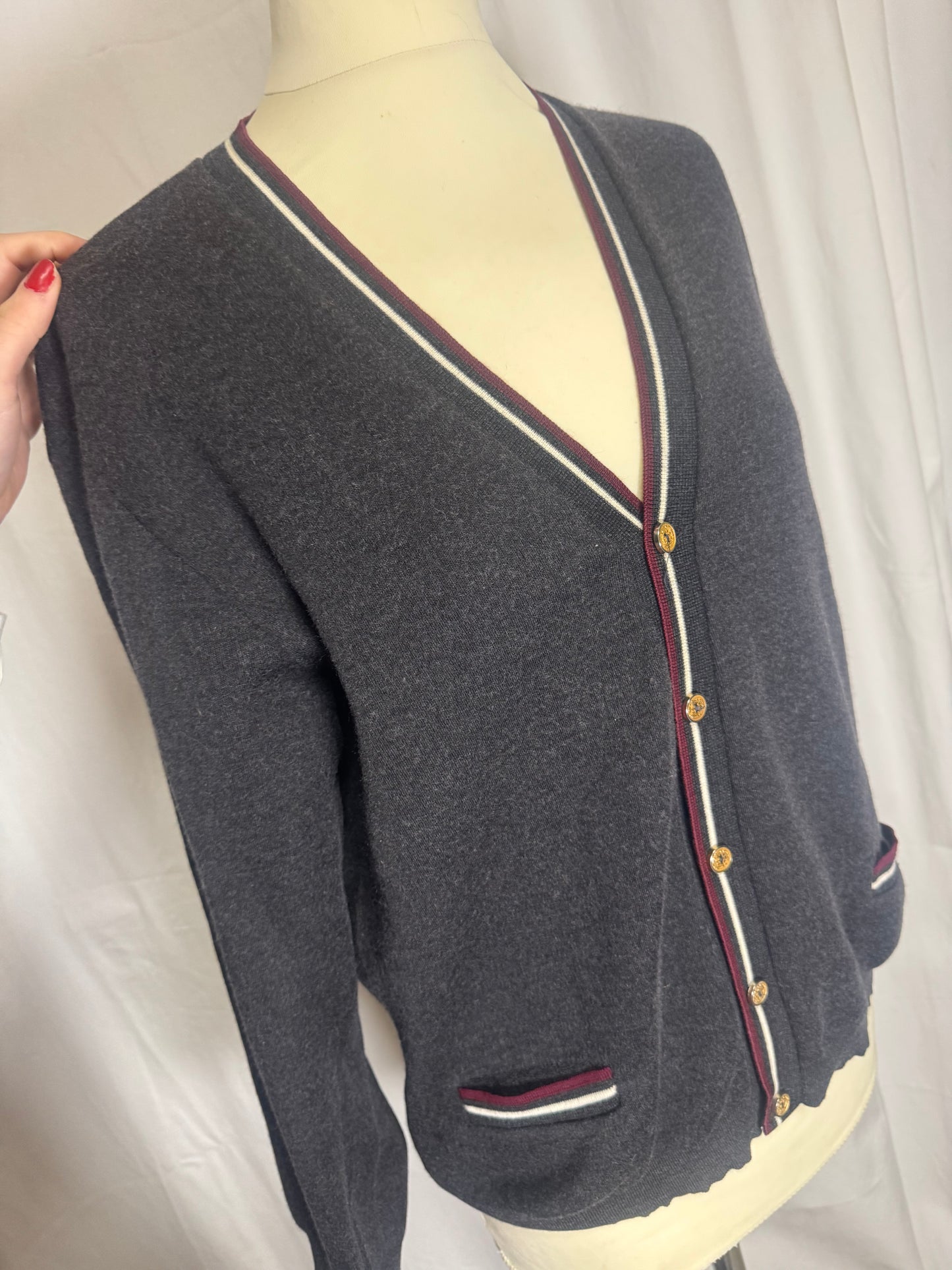 Cardigan gris 70s