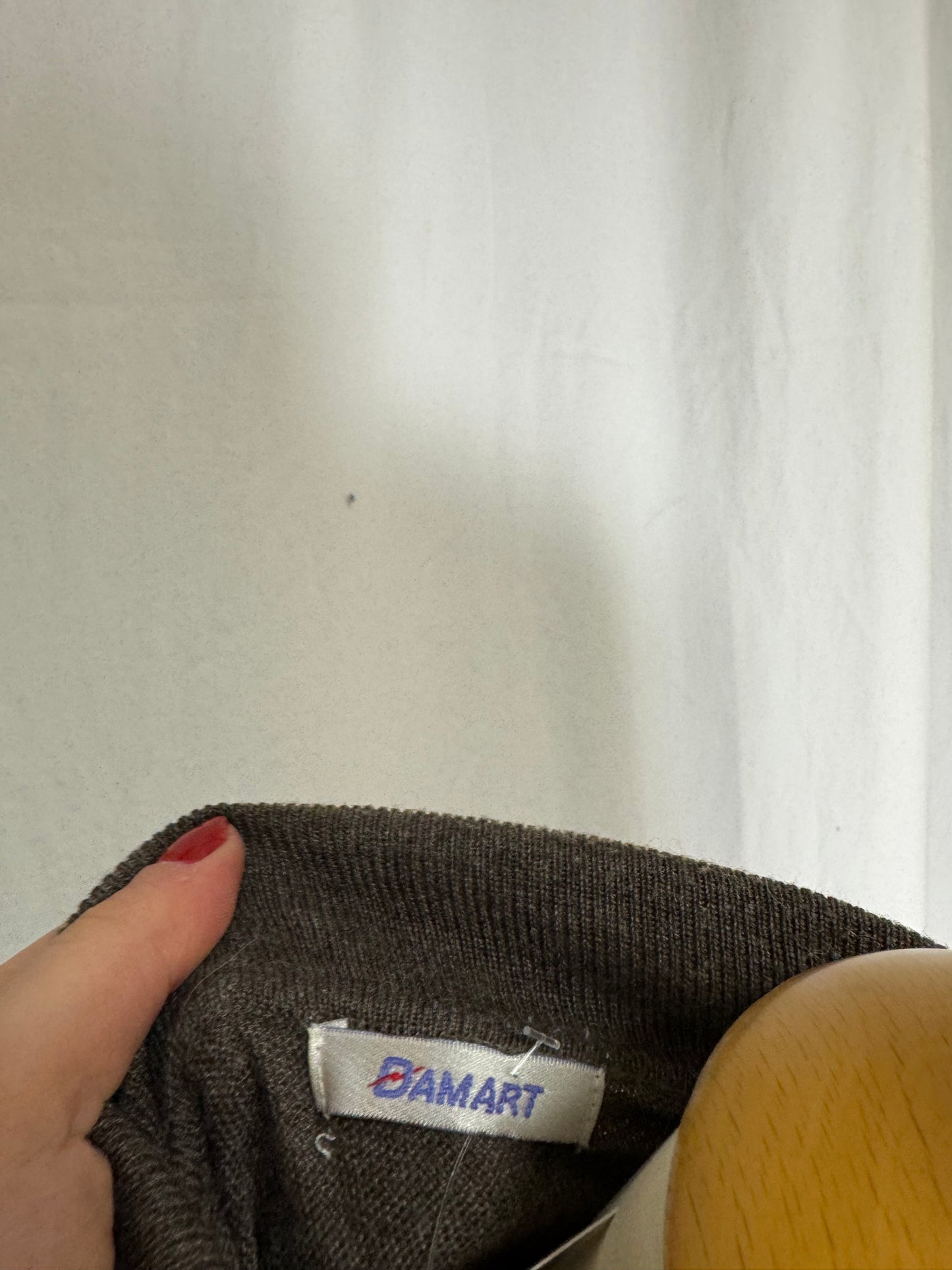 Pull col polo marron