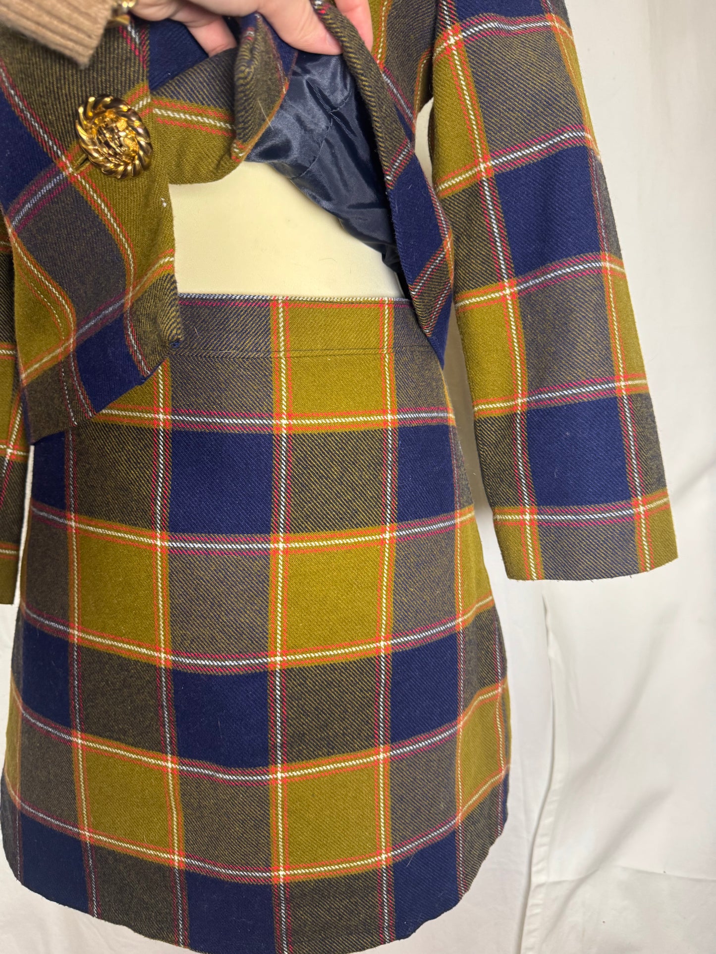 Tailleur jupe écossais