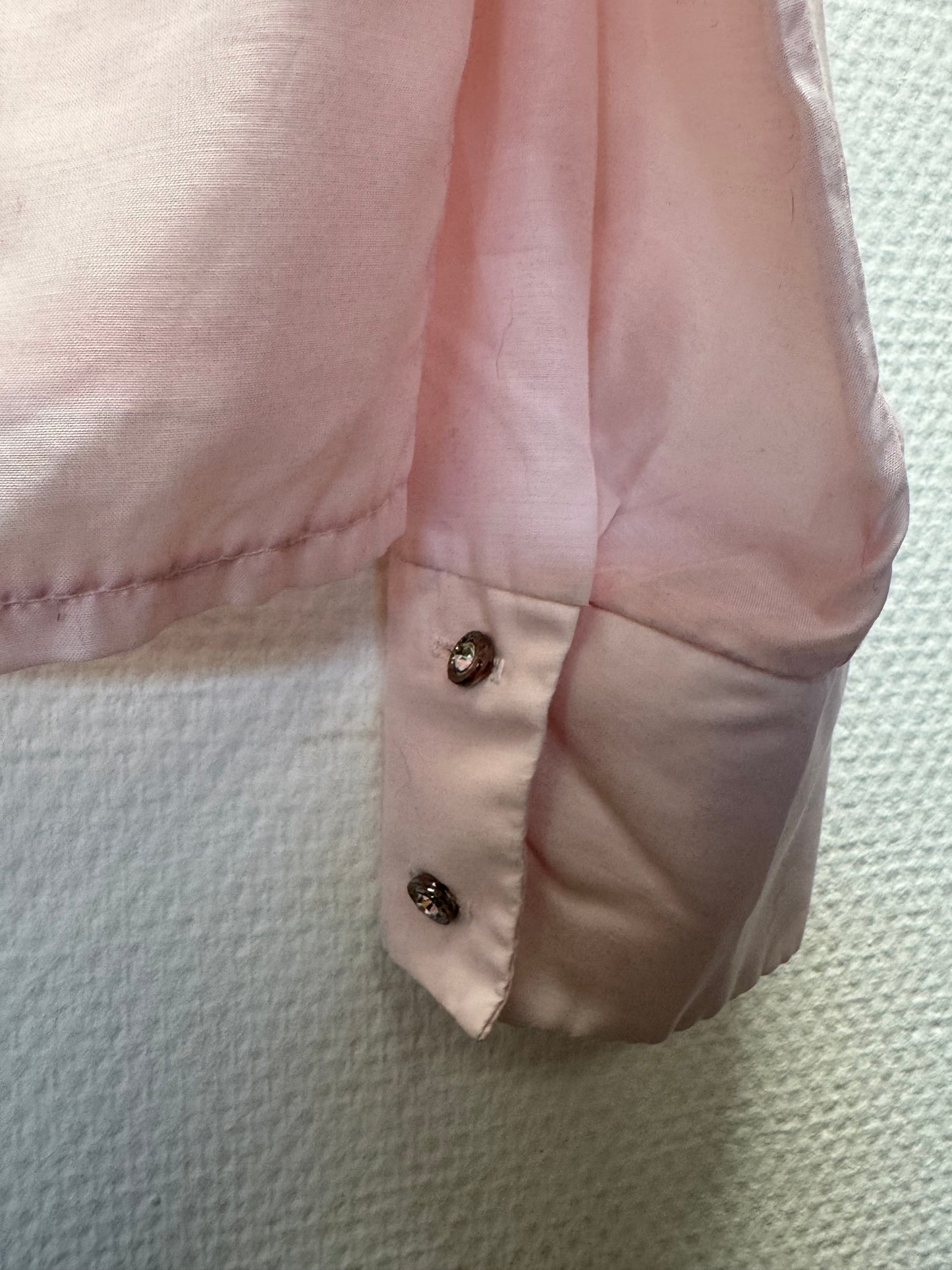 Blouse brodée rose