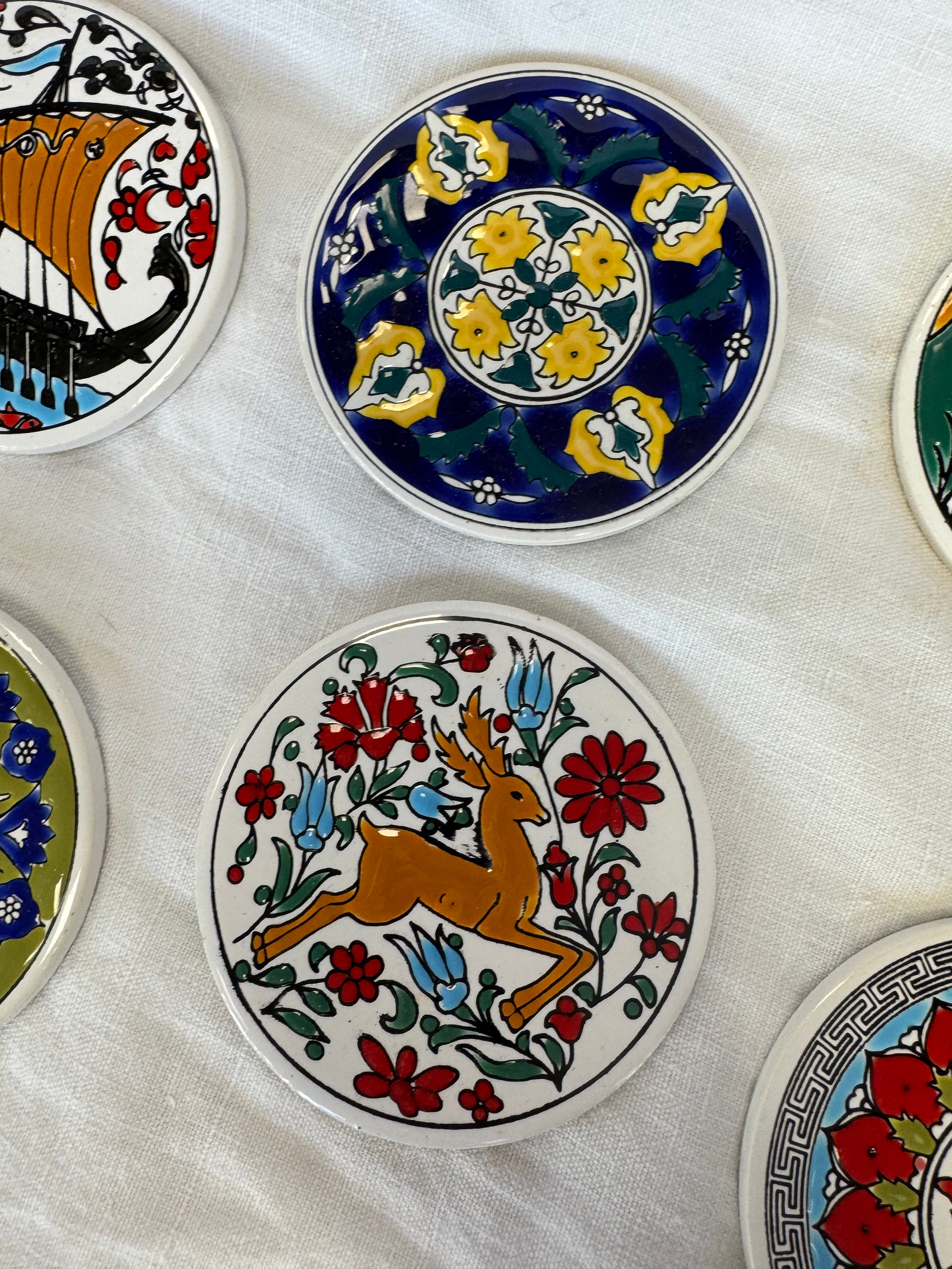 Dessous de verres en céramique