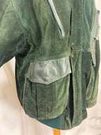 Veste en cuir vert 90s