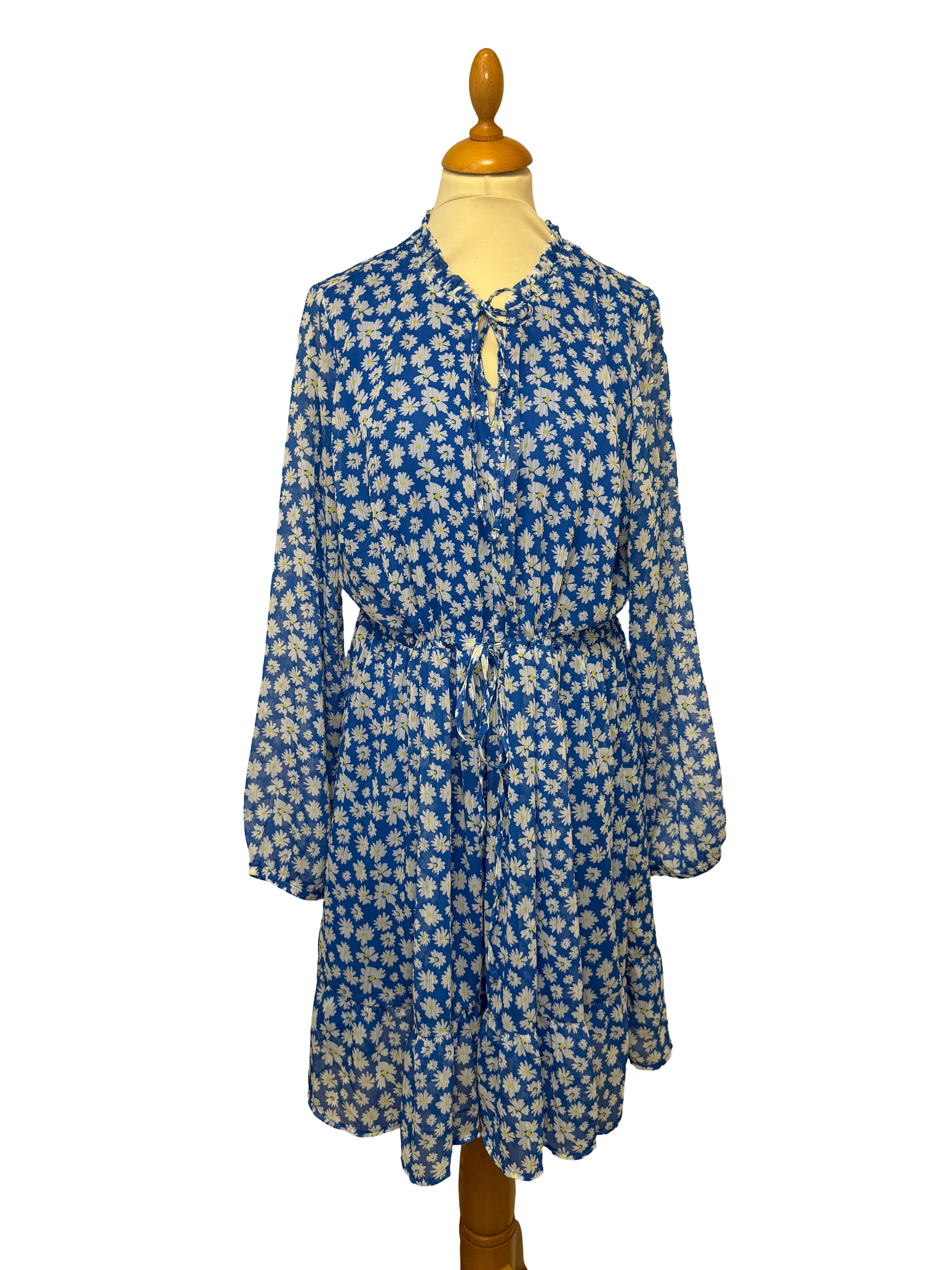 Robe à fleurs bleu