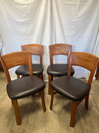 Chaises scandinaves en teck massif 1970