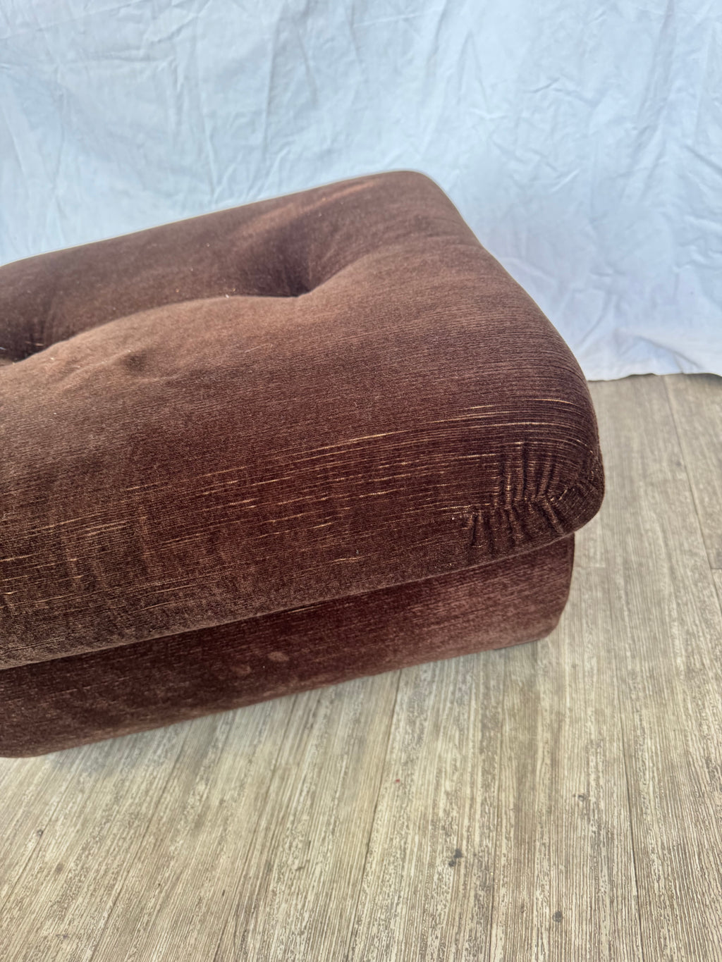 Pouf en velours
