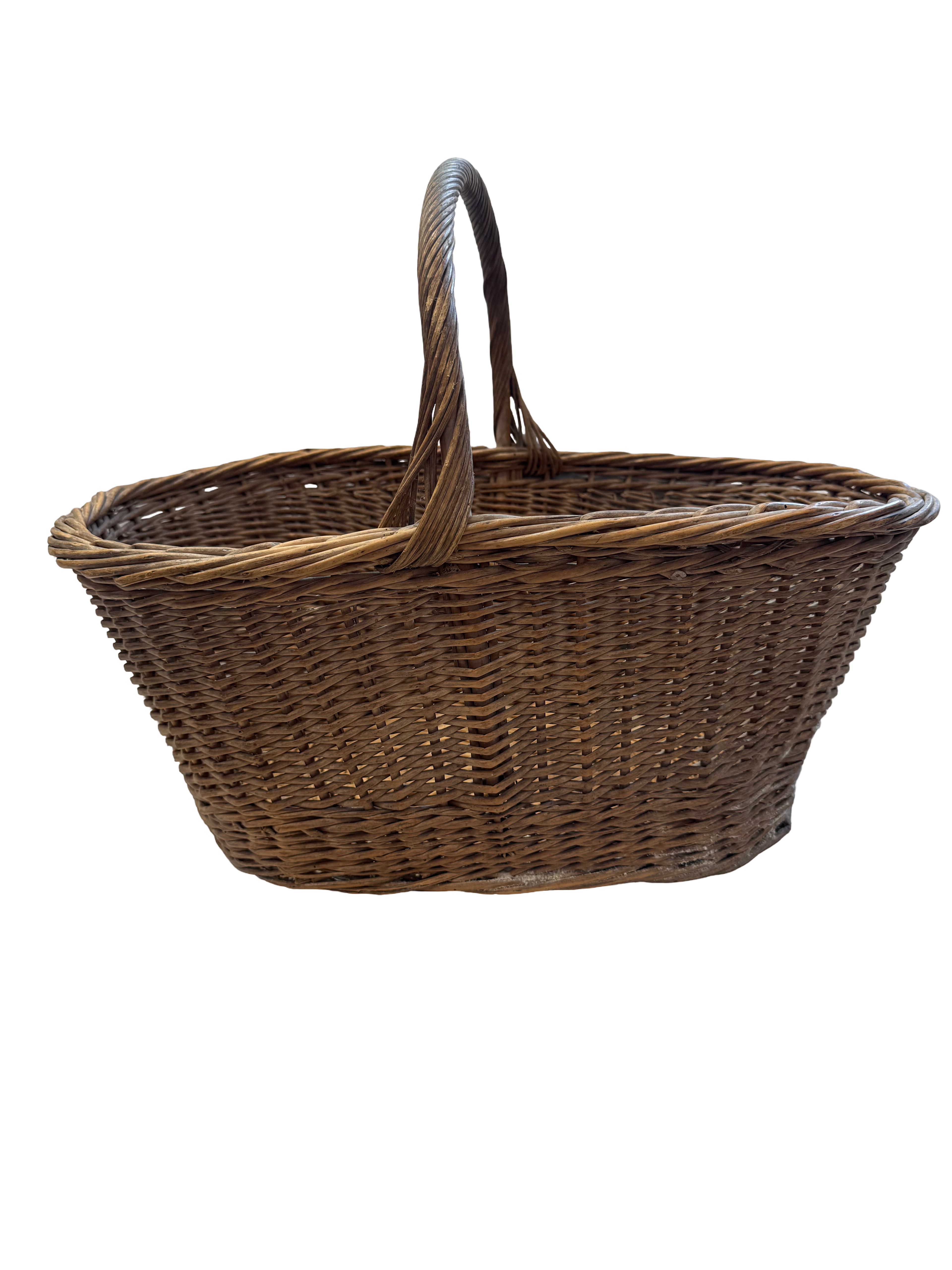 Panier en osier marron