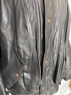 Veste en cuir noir