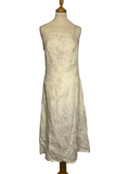 Robe beige à fleurs