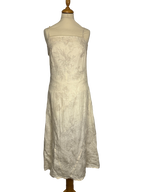 Robe beige à fleurs