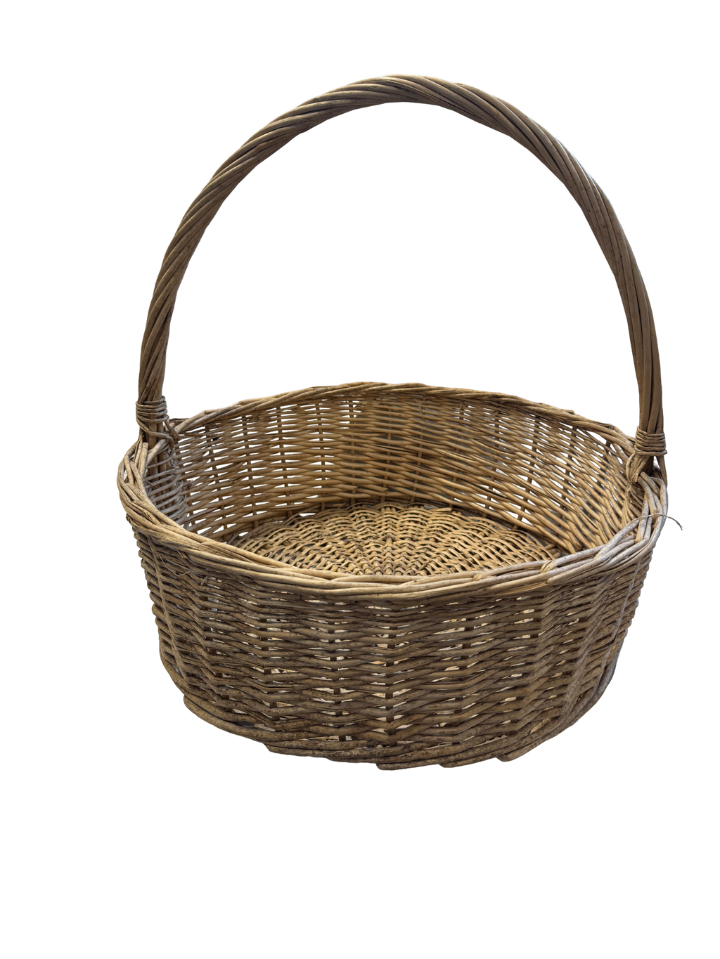 Panier en osier beige