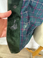 Veste en cuir vert 90s