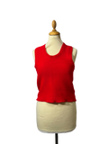 Pull sans manches rouge