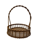 Panier en osier rond