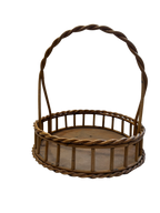 Panier en osier rond