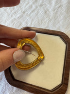 Broche en métal coeur