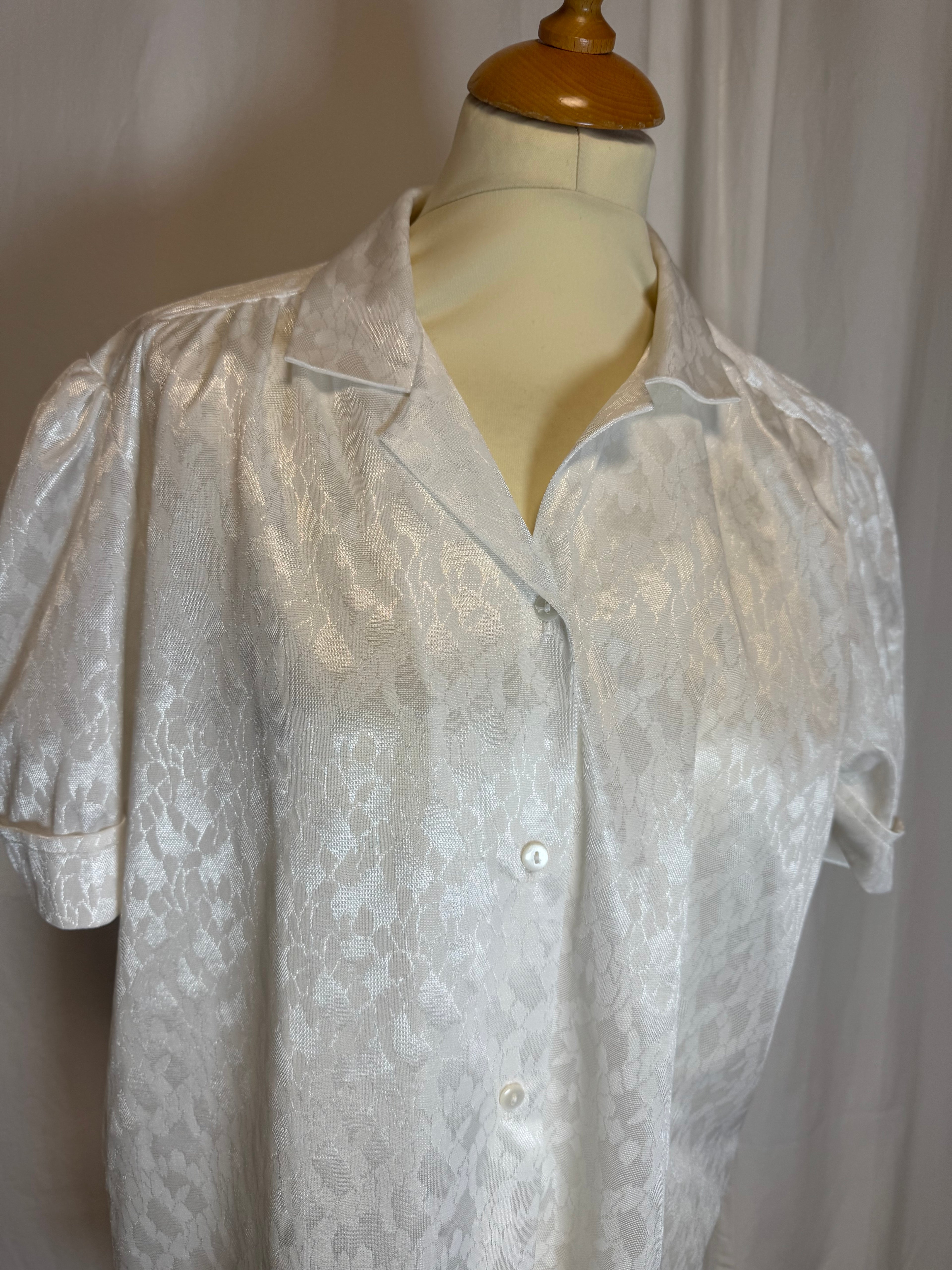 Chemise à manches courtes blanche