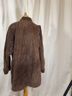 Veste en cuir marron
