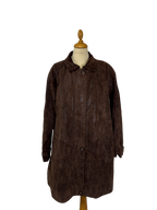 Veste en cuir marron