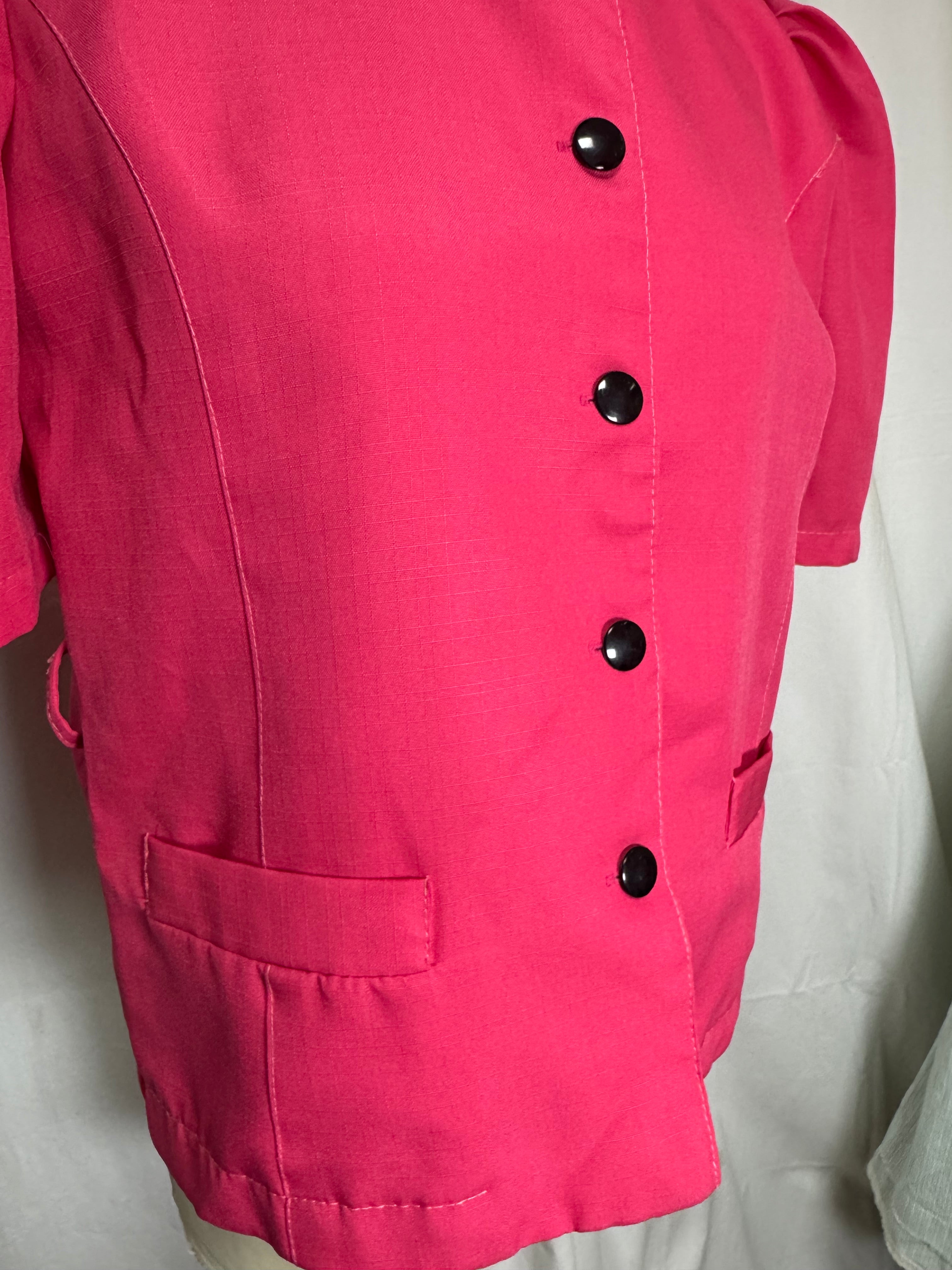 Chemise rose 80s