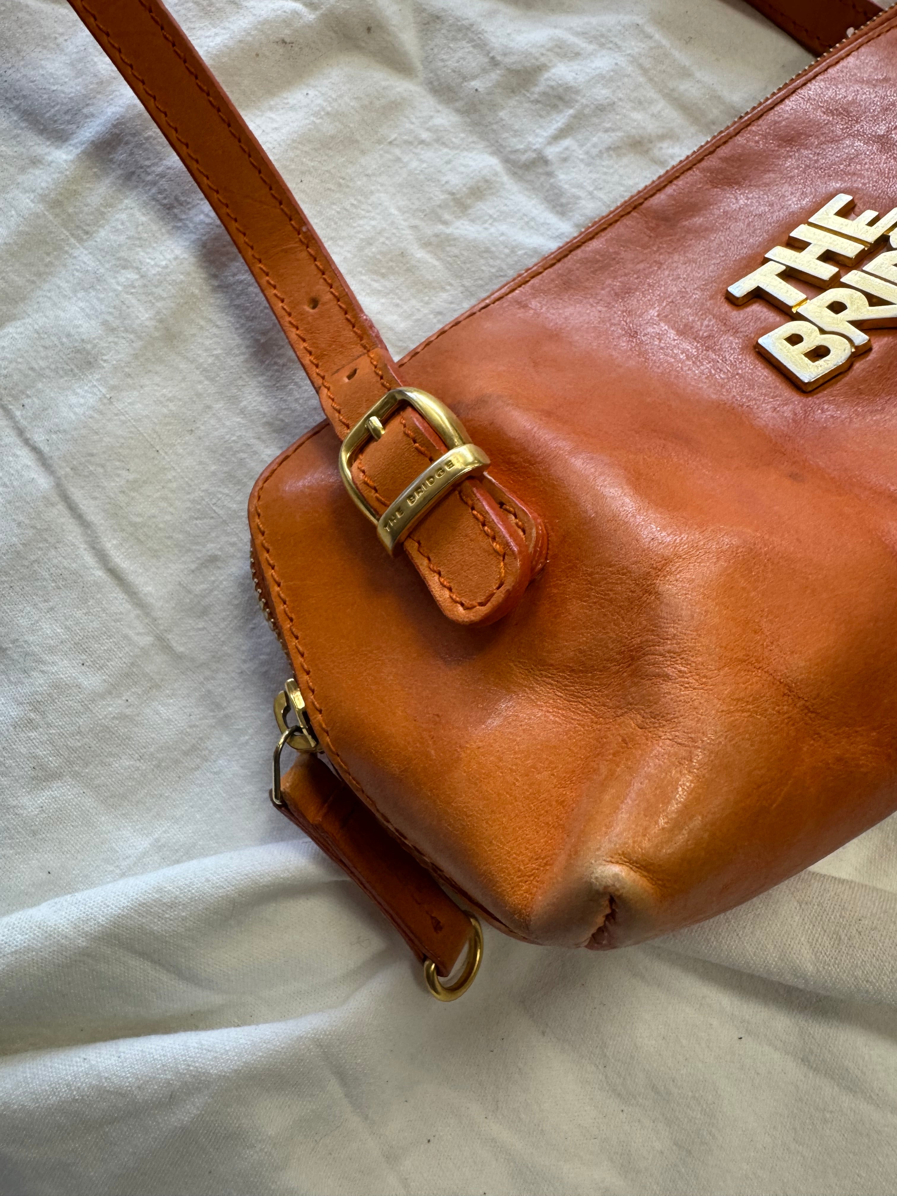 Sac en cuir orange