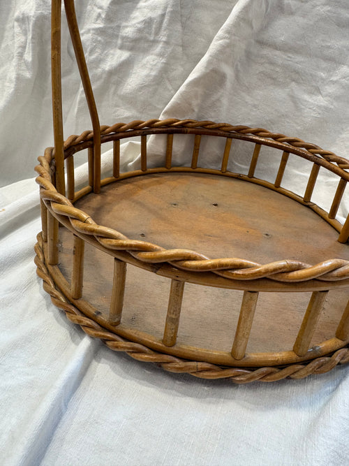 Panier en osier rond
