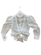 Blouse blanche transparente