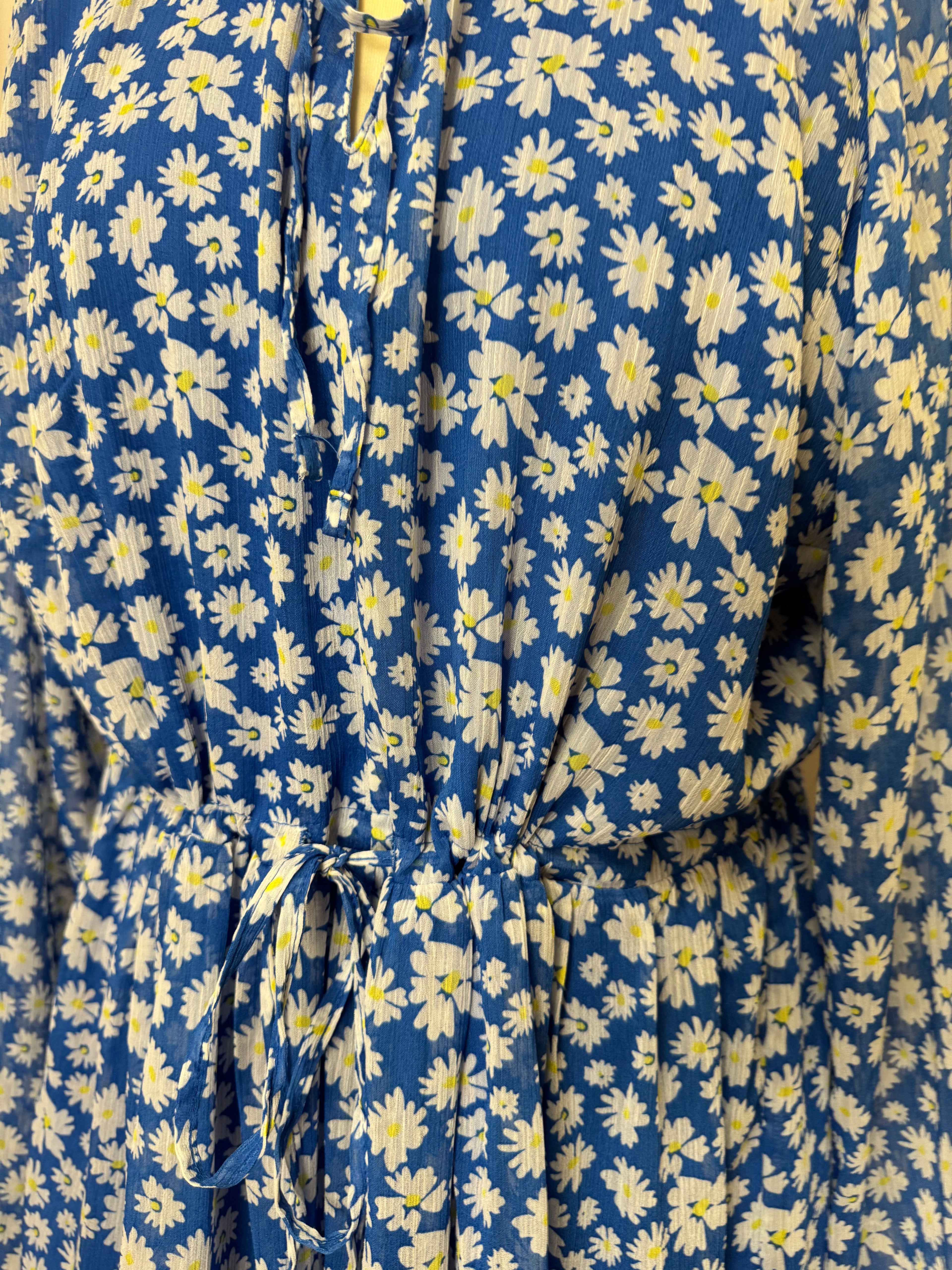 Robe à fleurs bleu
