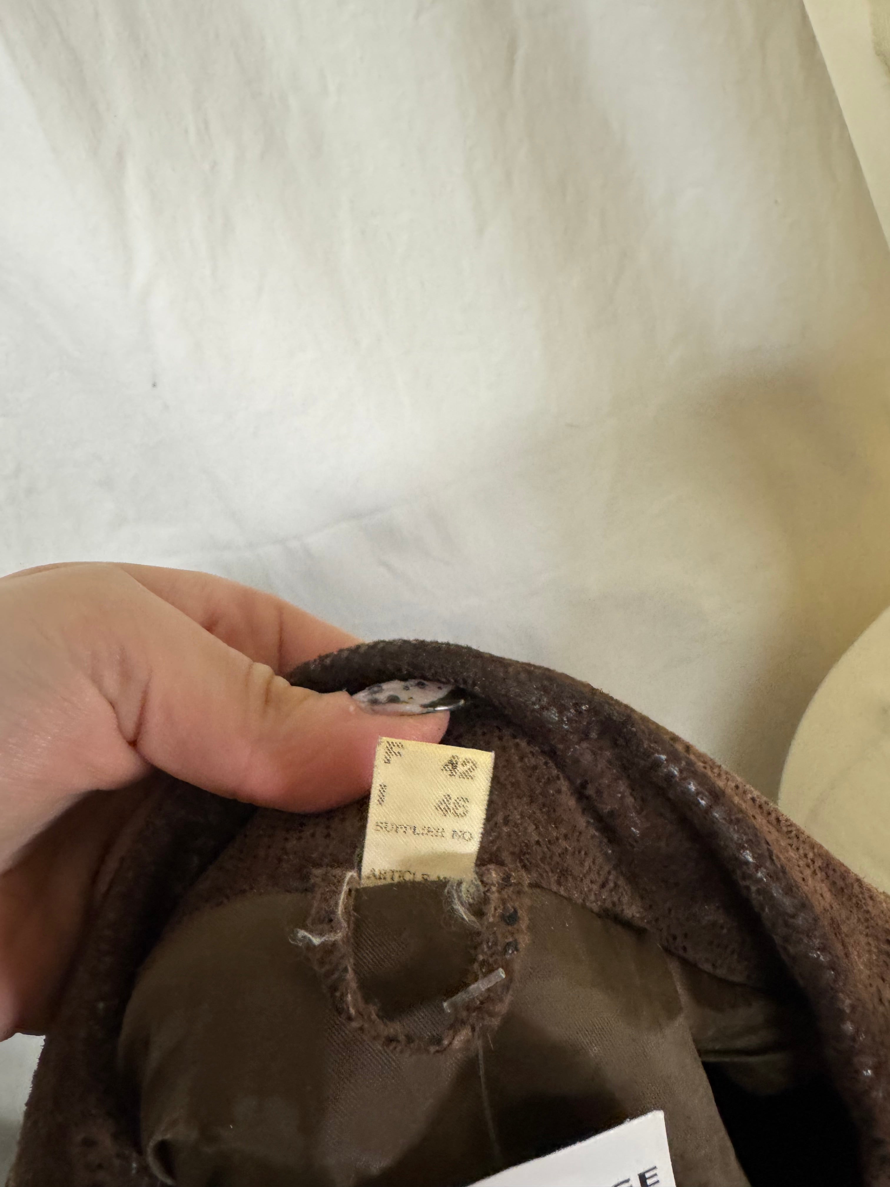 Veste en cuir marron