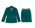 Tailleur jupe en daim 80s