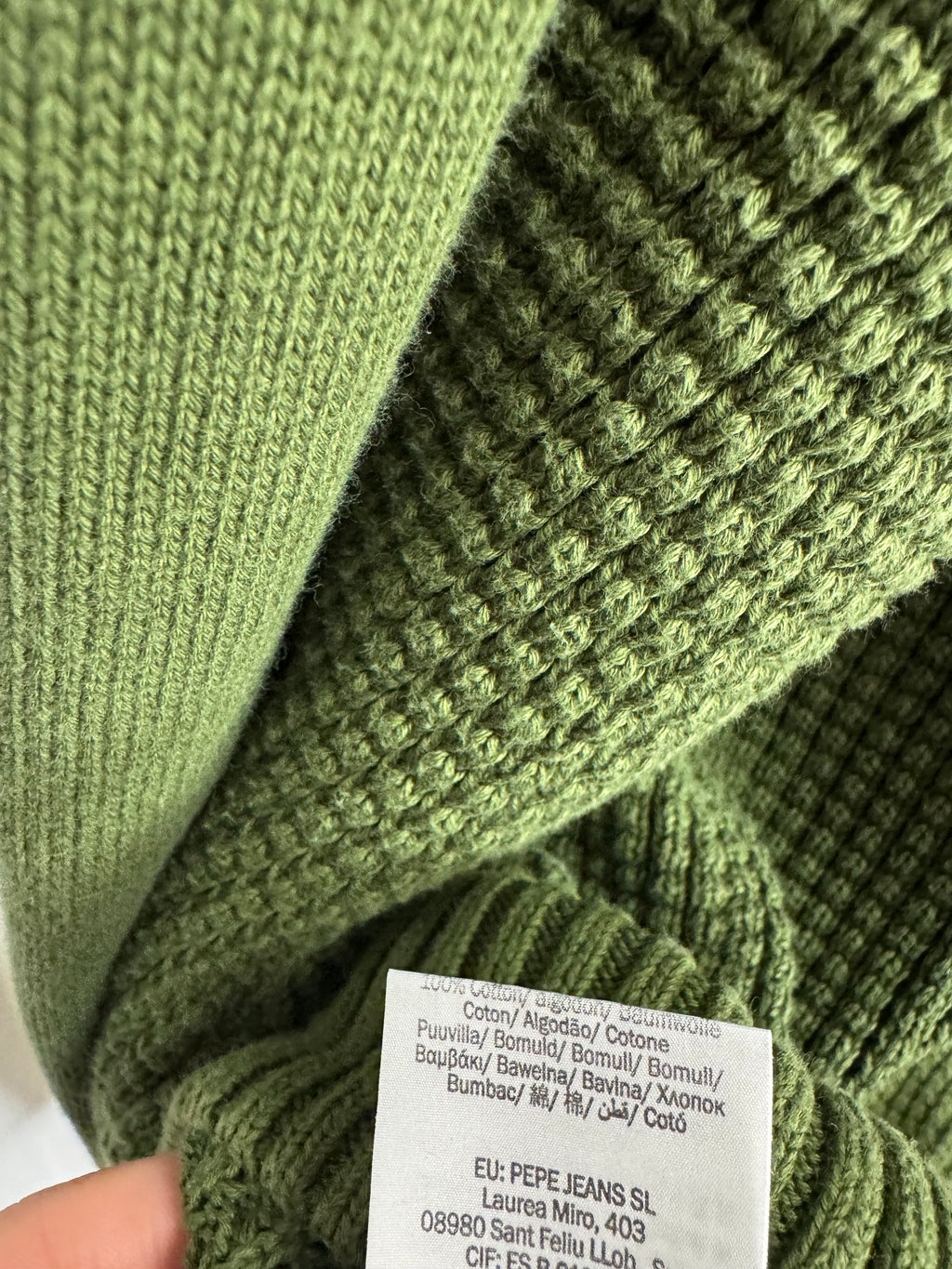 Pull vert Pepe Jeans