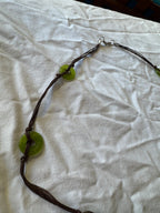 Collier vert en verre