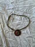 Collier orange et kaki