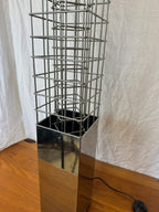 Lampe colonne en acier