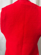 Pull sans manches rouge