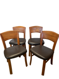 Chaises scandinaves en teck massif 1970