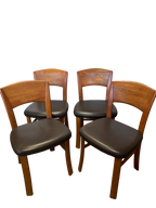 Chaises scandinaves en teck massif 1970
