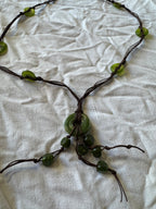 Collier vert en verre