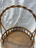 Panier en osier rond