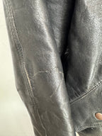 Veste en cuir noir