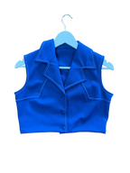 Blouse bleu 70s