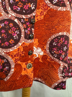 Robe courte à fleurs 70s