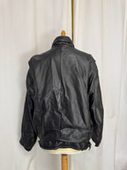 Veste en cuir noir