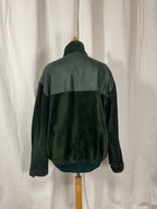 Veste en cuir vert 90s