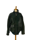 Veste en cuir vert 90s