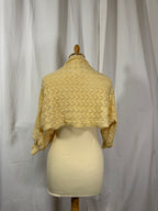 Cardigan ajourée jaune