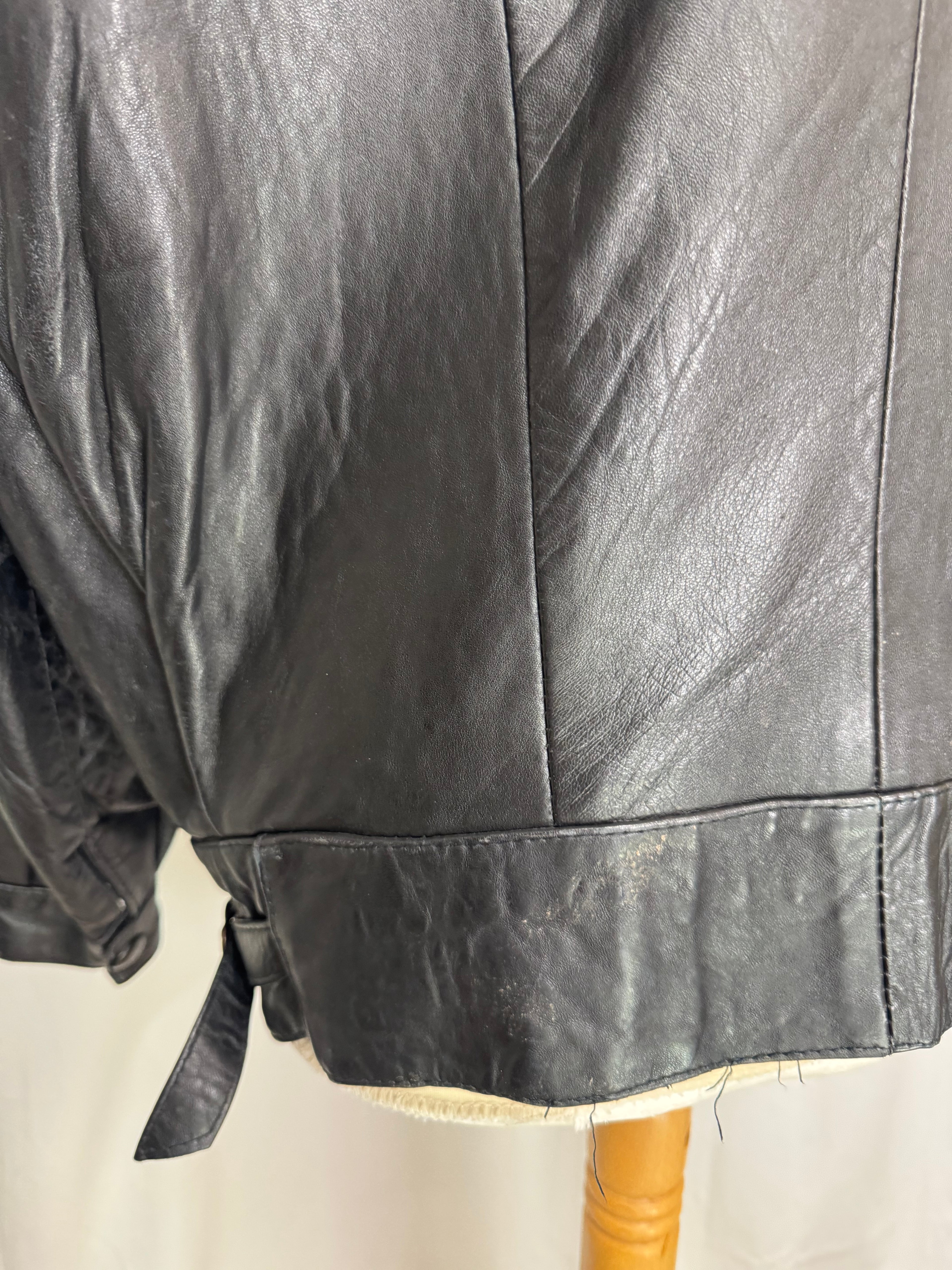 Veste en cuir 80s