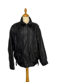 Veste en cuir noir
