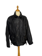 Veste en cuir noir